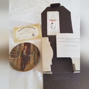 Vintage Gone with the Wind Rhett Edwin Knowles Kursar Collectible Plate  1981